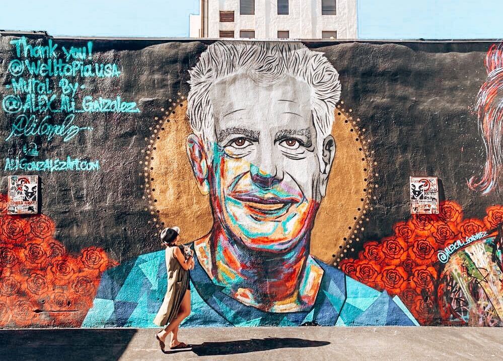 Anthony Bourdain mural Los Angeles, Anthony Bourdain quotes