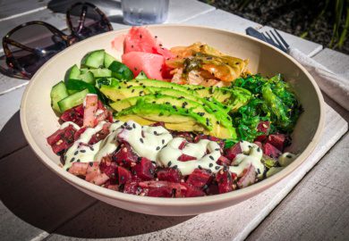 Vegan poke, Vibe cafe, Hilo