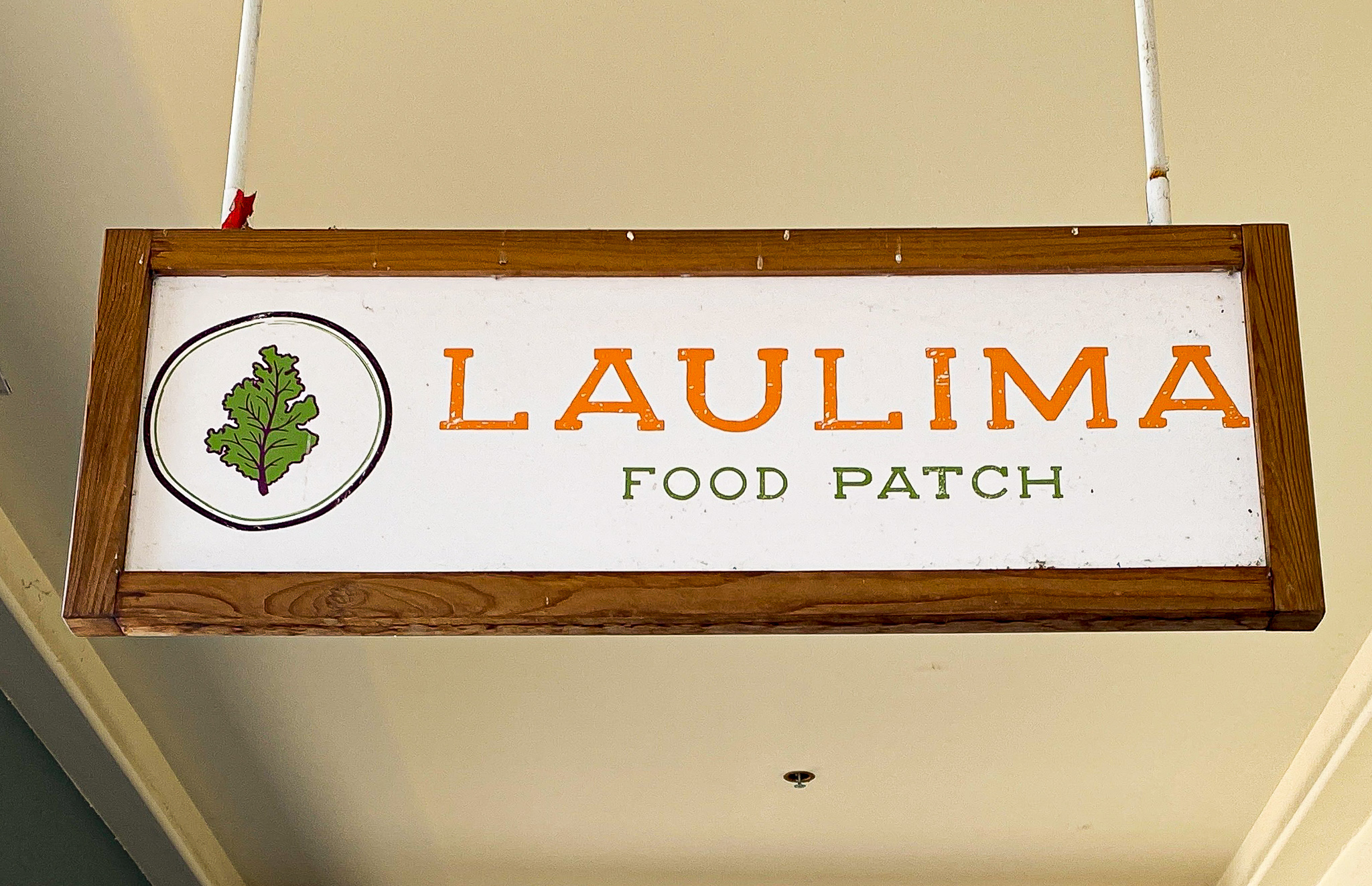 sign board - laulima food patch