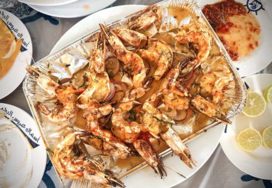 seafood alexandria egypt, egyptian food, shrimp