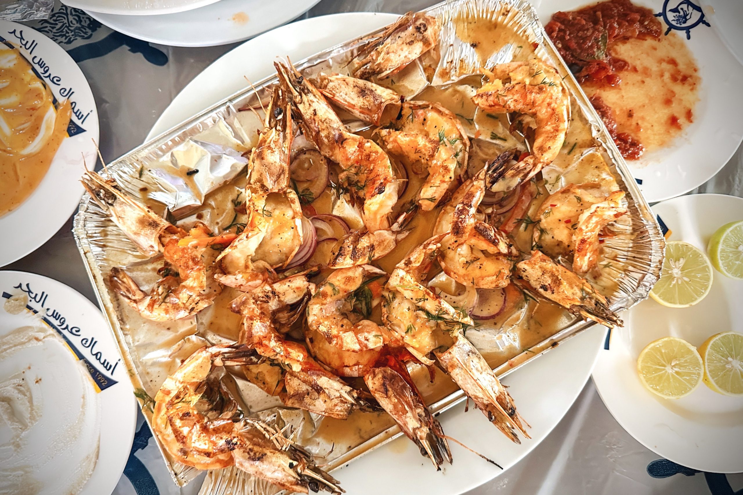 seafood alexandria egypt, egyptian food, shrimp