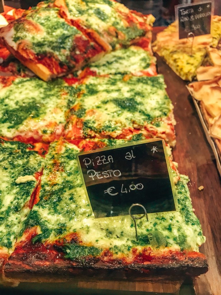 pizza al pesto, best food in cinque terre