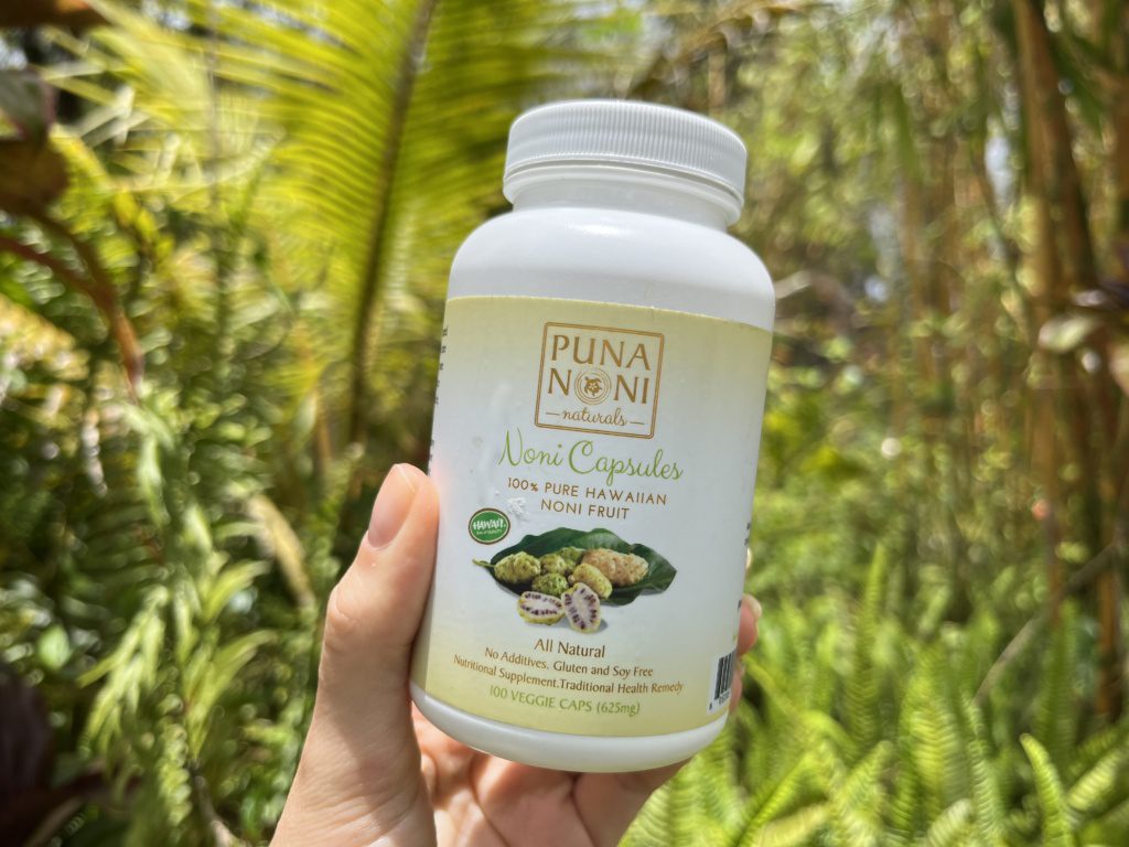 noni fruit capsules, puna noni naturals