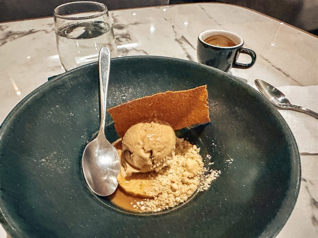 ice cream on a plate