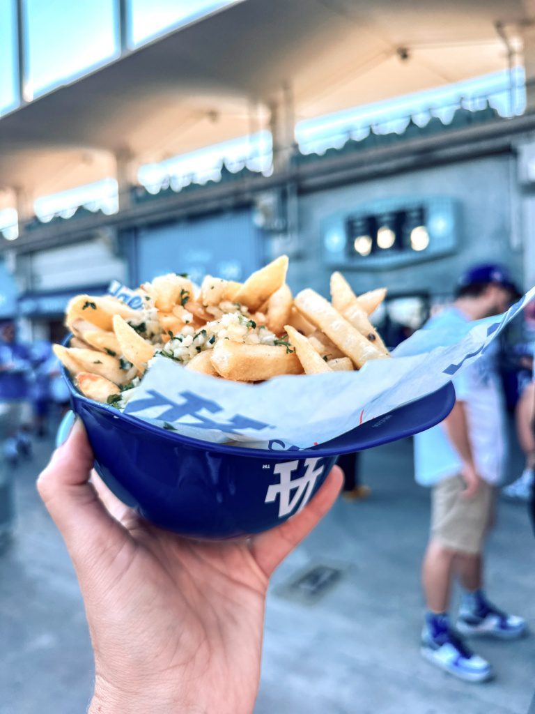 dodger dogs and garlic fries