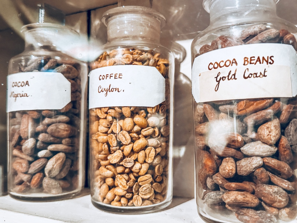coffee and cacao beans