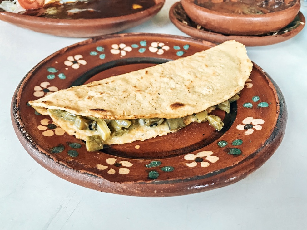 quesadilla with nopales tulum