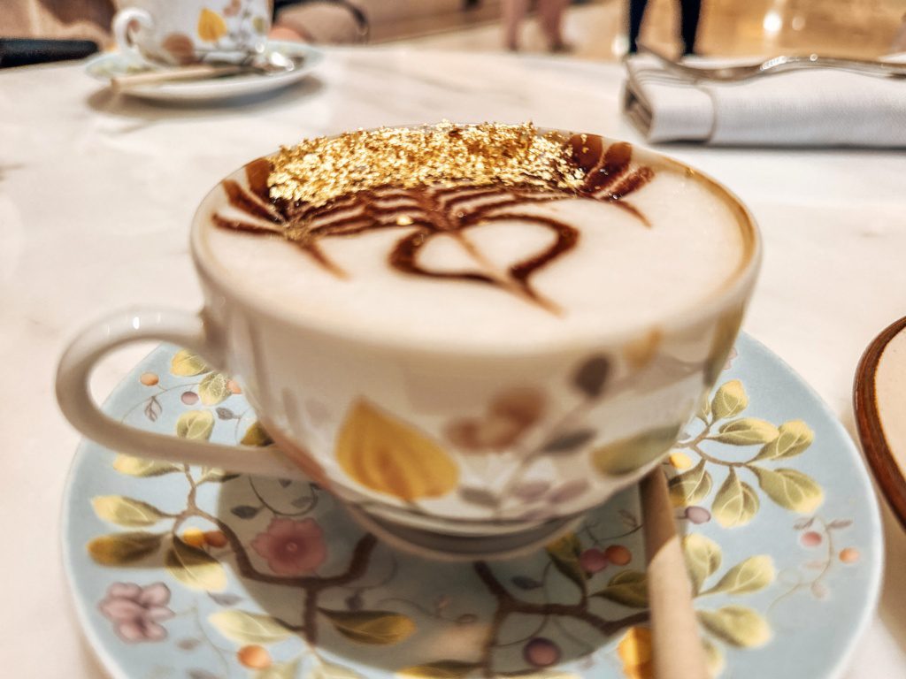 gold leaf cappuccino emirates palace abu dhabi