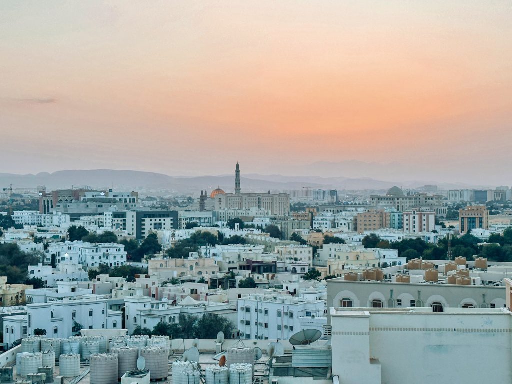 muscat oman at sunset