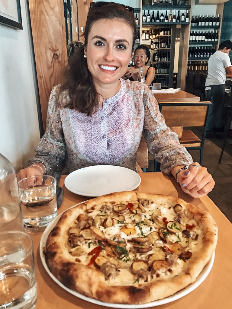 milo and olive breakfast pizza