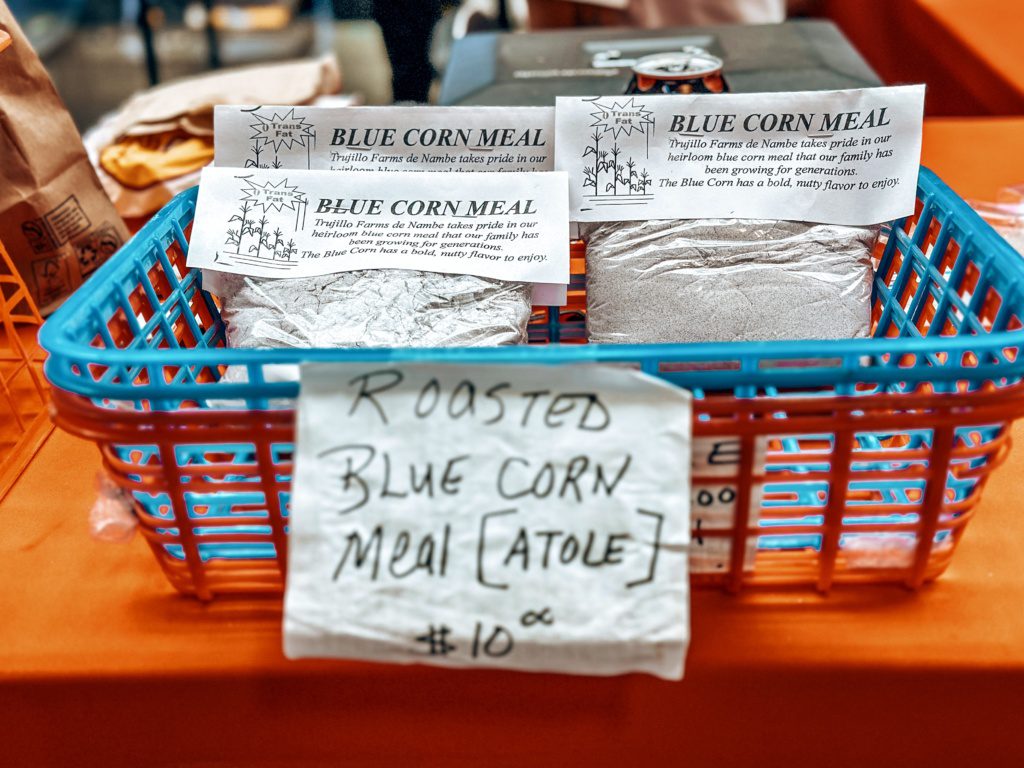 santa fe farmers market blue corn meal