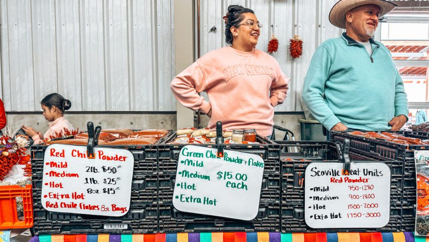 mexican family selling chile in new mexico