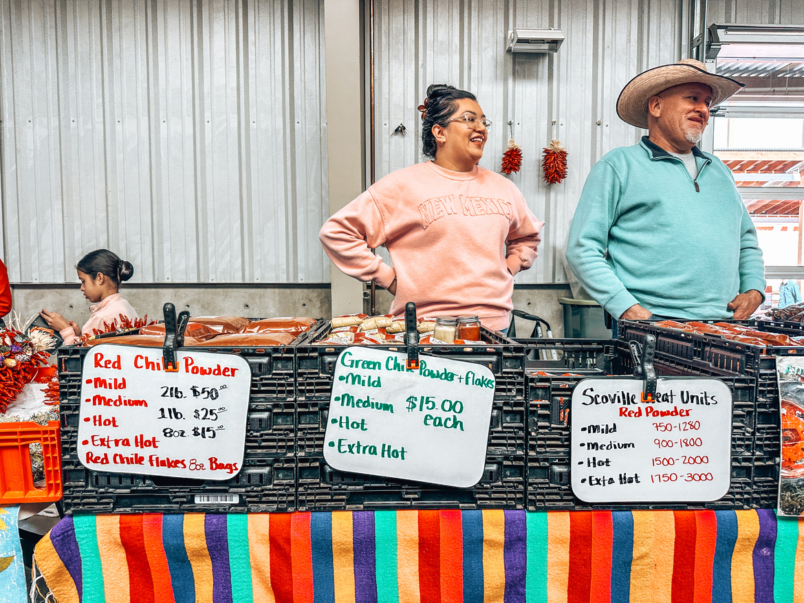 mexican family selling chile in new mexico