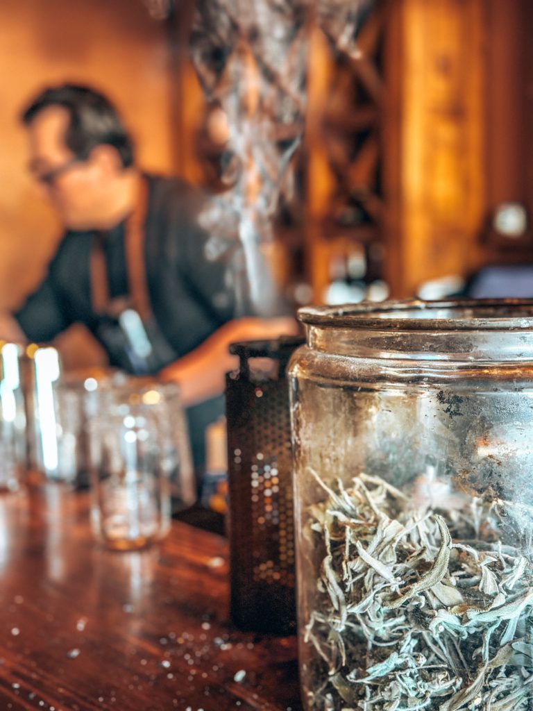 smoked sage margarita secreto bar santa fe