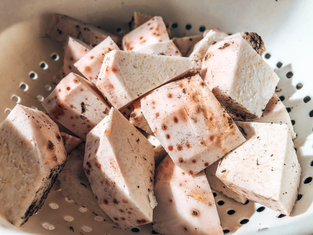 taro pieces hawaiian food