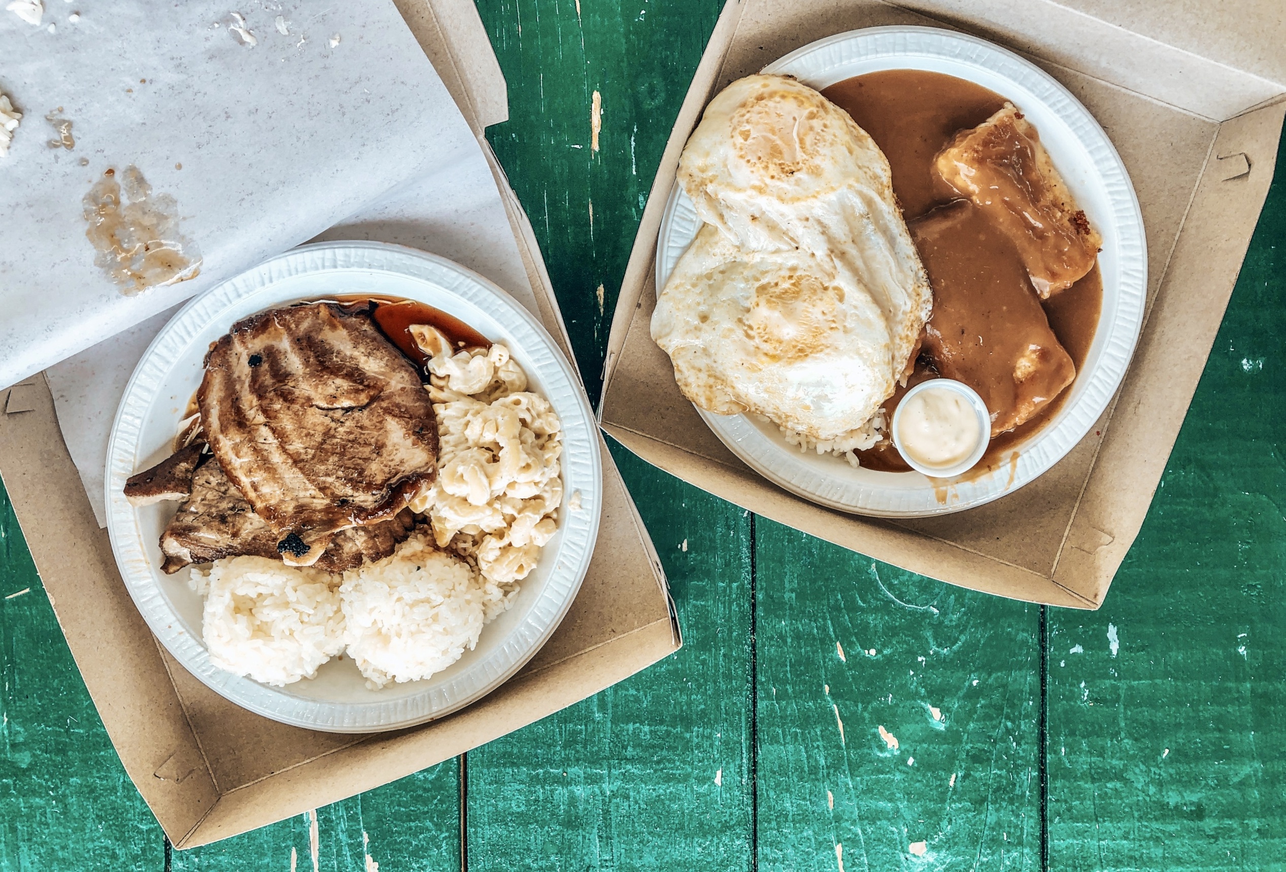 plate lunch at rainbow drive in honolulu