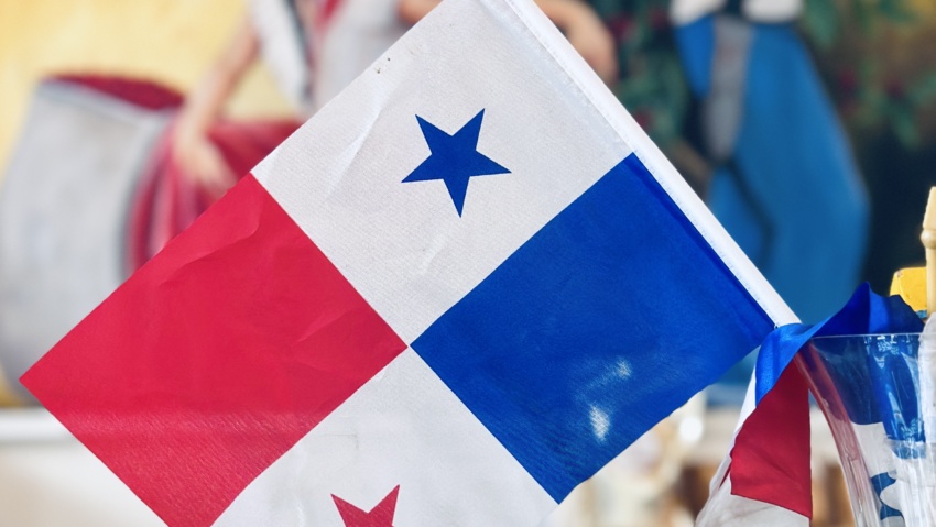 panama flag at casa sucre coffehouse