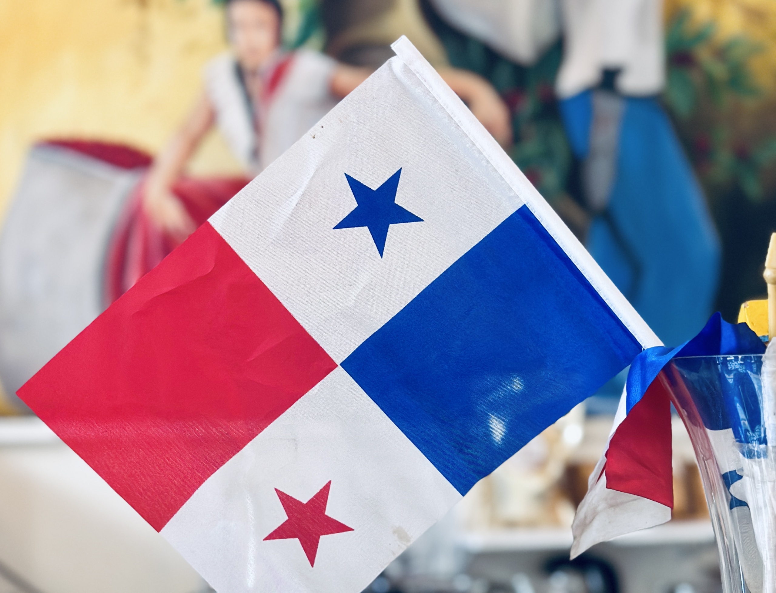 panama flag at casa sucre coffehouse